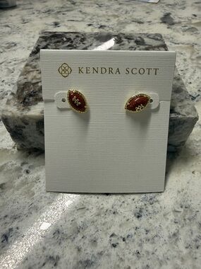 Kendra Scott Gold Football Stud Earrings
